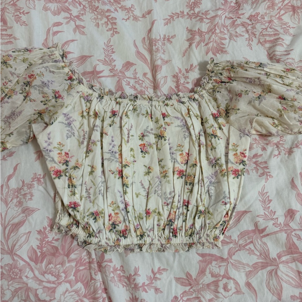 Polo by Ralph Lauren Floral Puff Sleeve Blouse